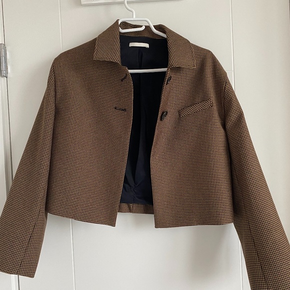 Amomento crop houndstooth jacket - Picture 1 of 2